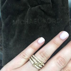Michael Kors stacked rings